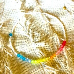 New So Cool Crystal Beaded Rainbow Skies Boho Necklace